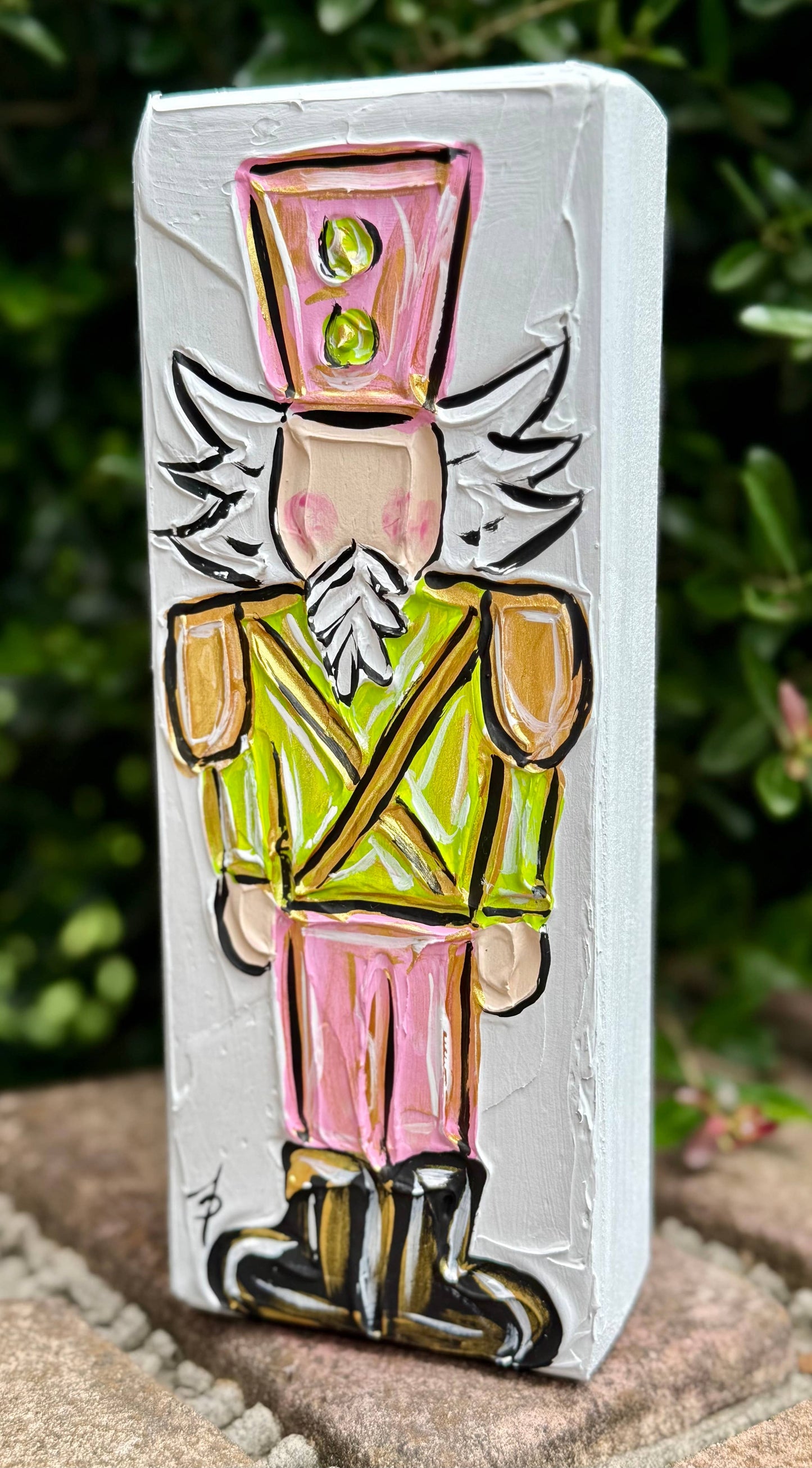 Nutcracker Textured Art Block