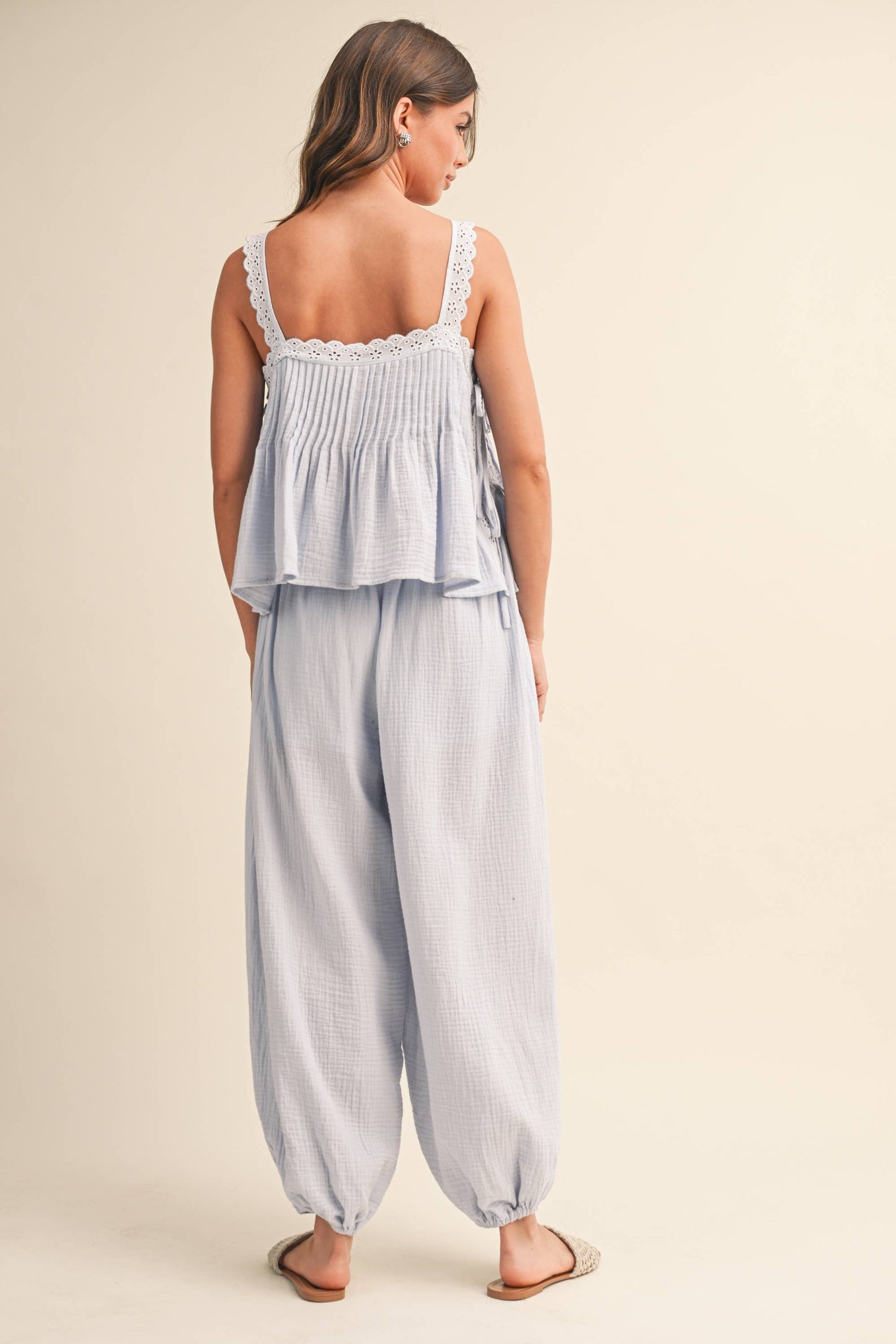 IST6468 TOP EDGE CONTRAST STRAPLESS TOP AND PANTS