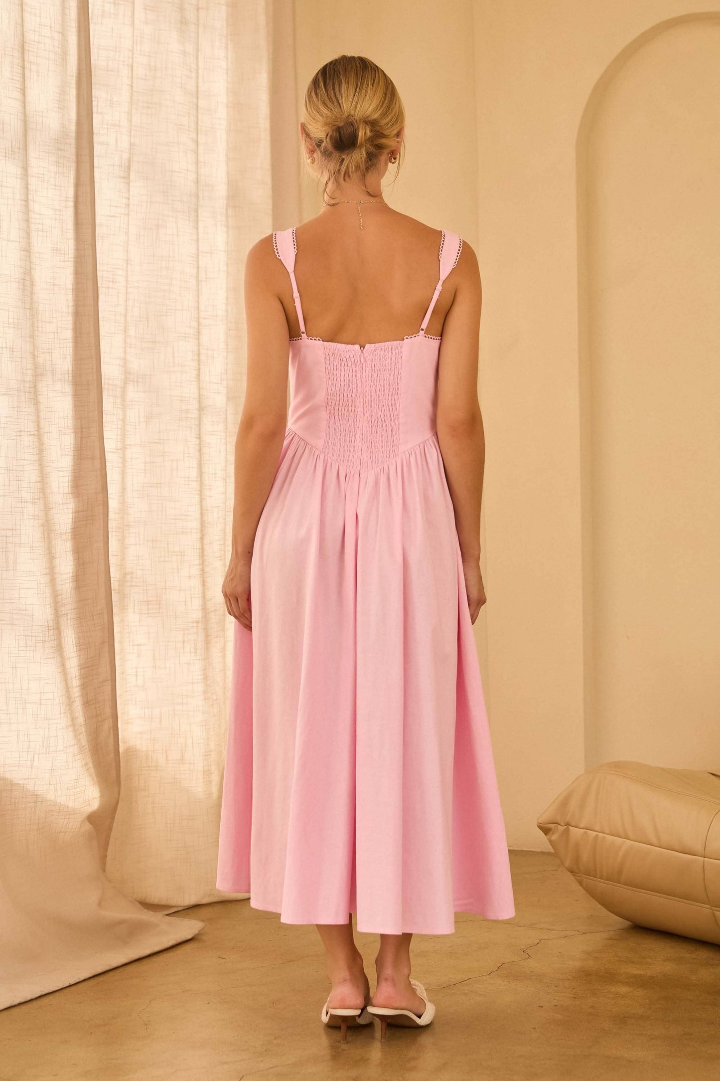 Princess-Waist Midi Dress