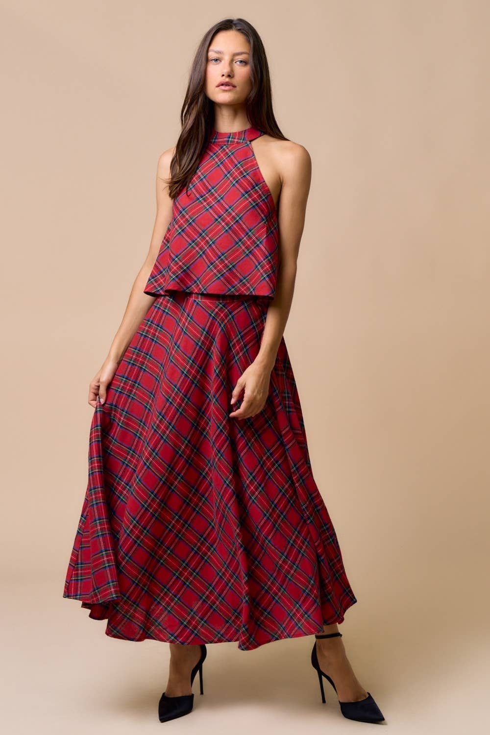 Plaid Maxi Skirt