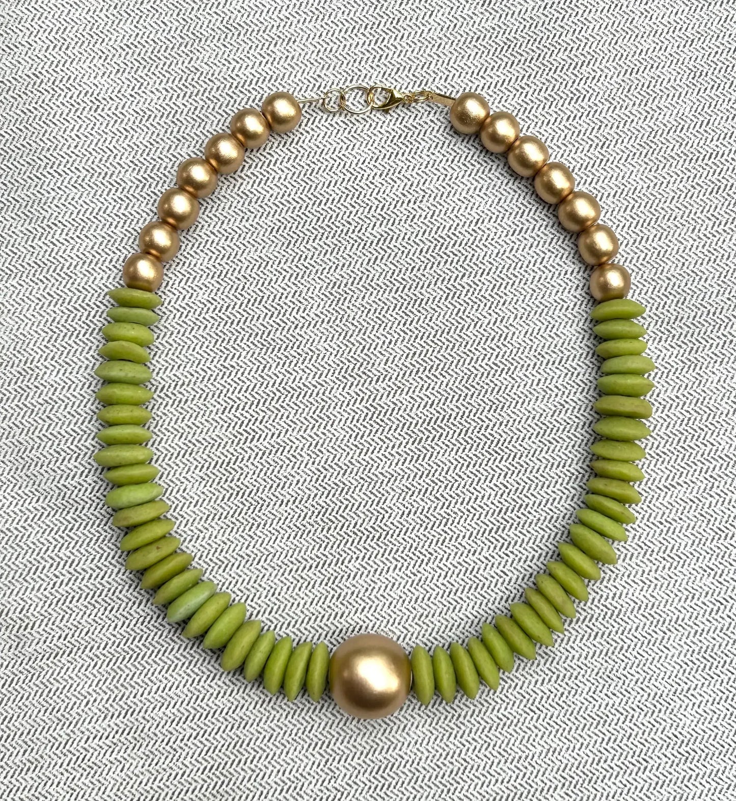 Lime green statement necklace