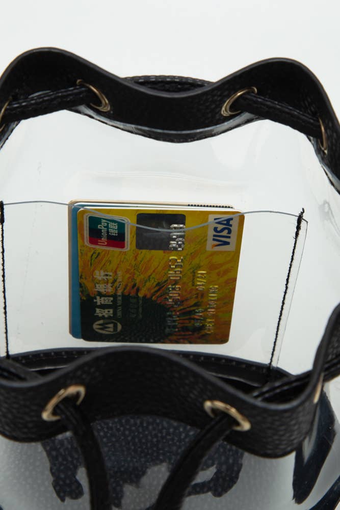 Clear Crossbody Bucket Bag