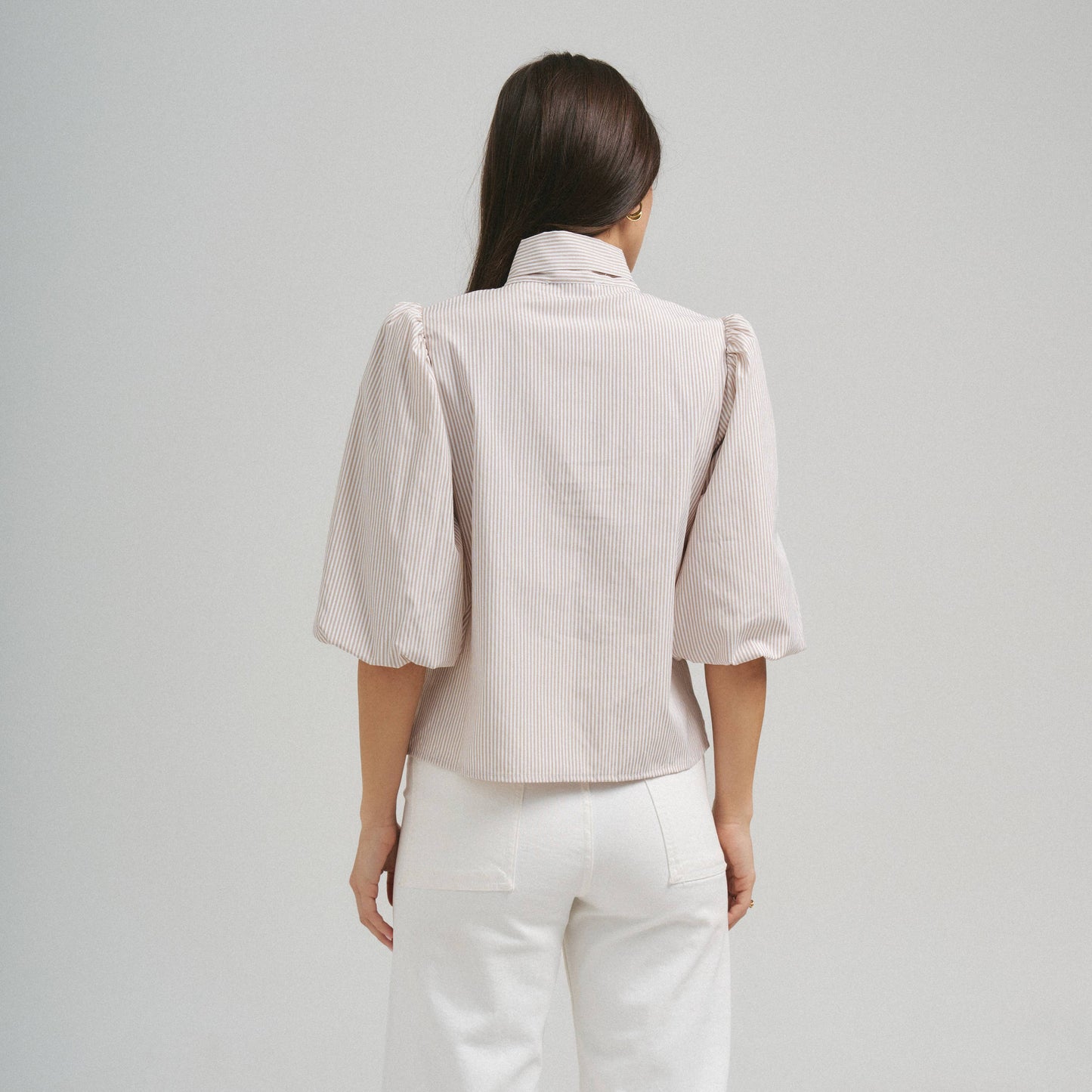 Open tie front blouse