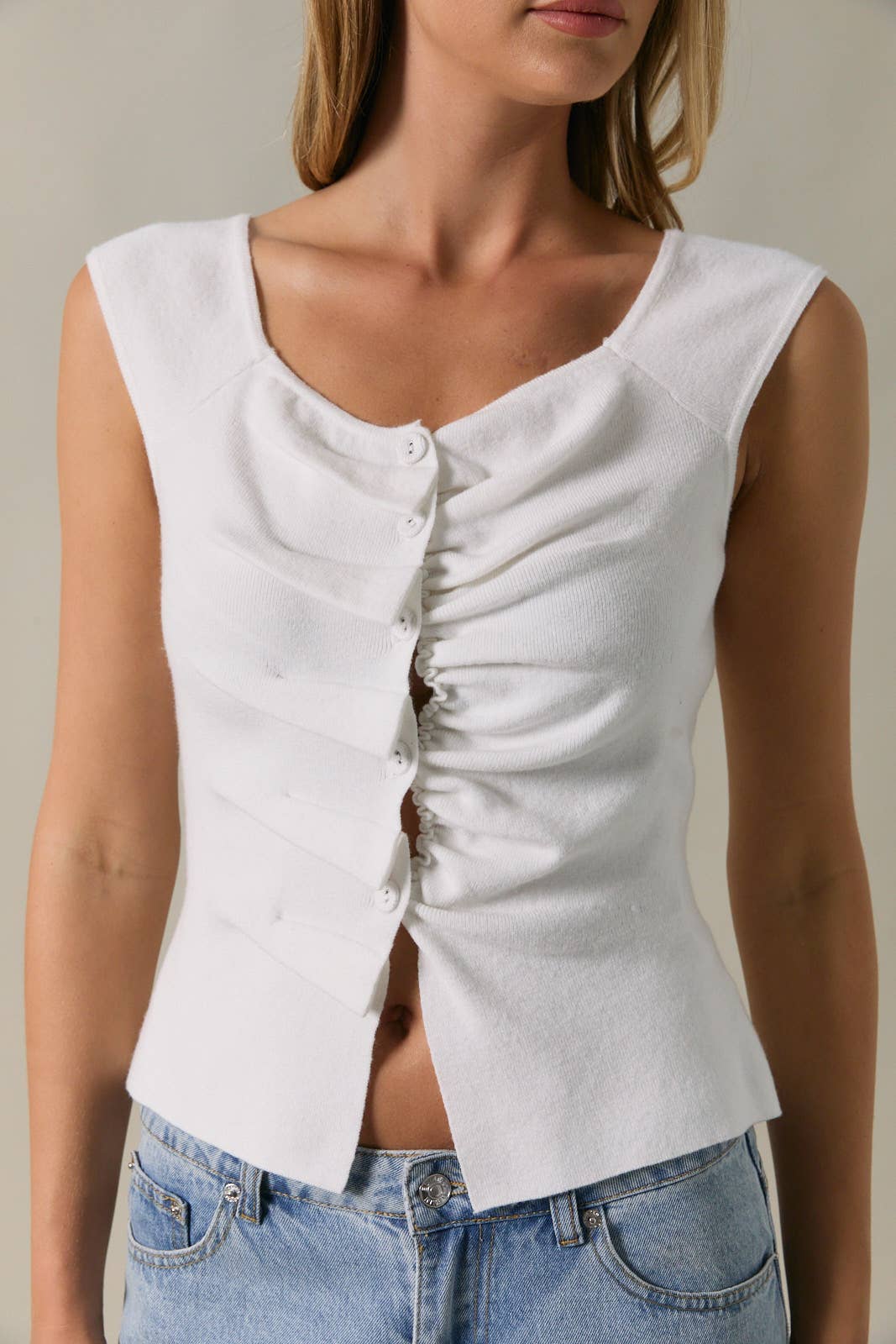 CAP SLEEVE KNIT TOP