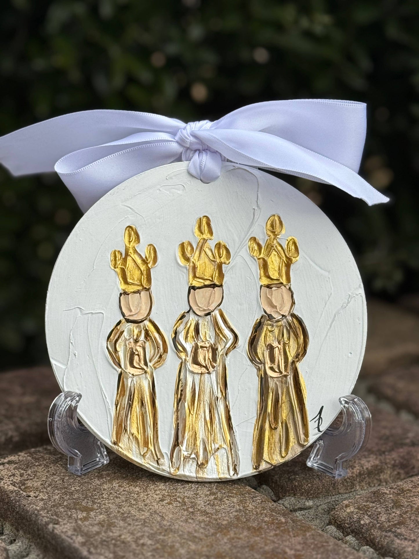 Three wisemen Christmas ornaments 