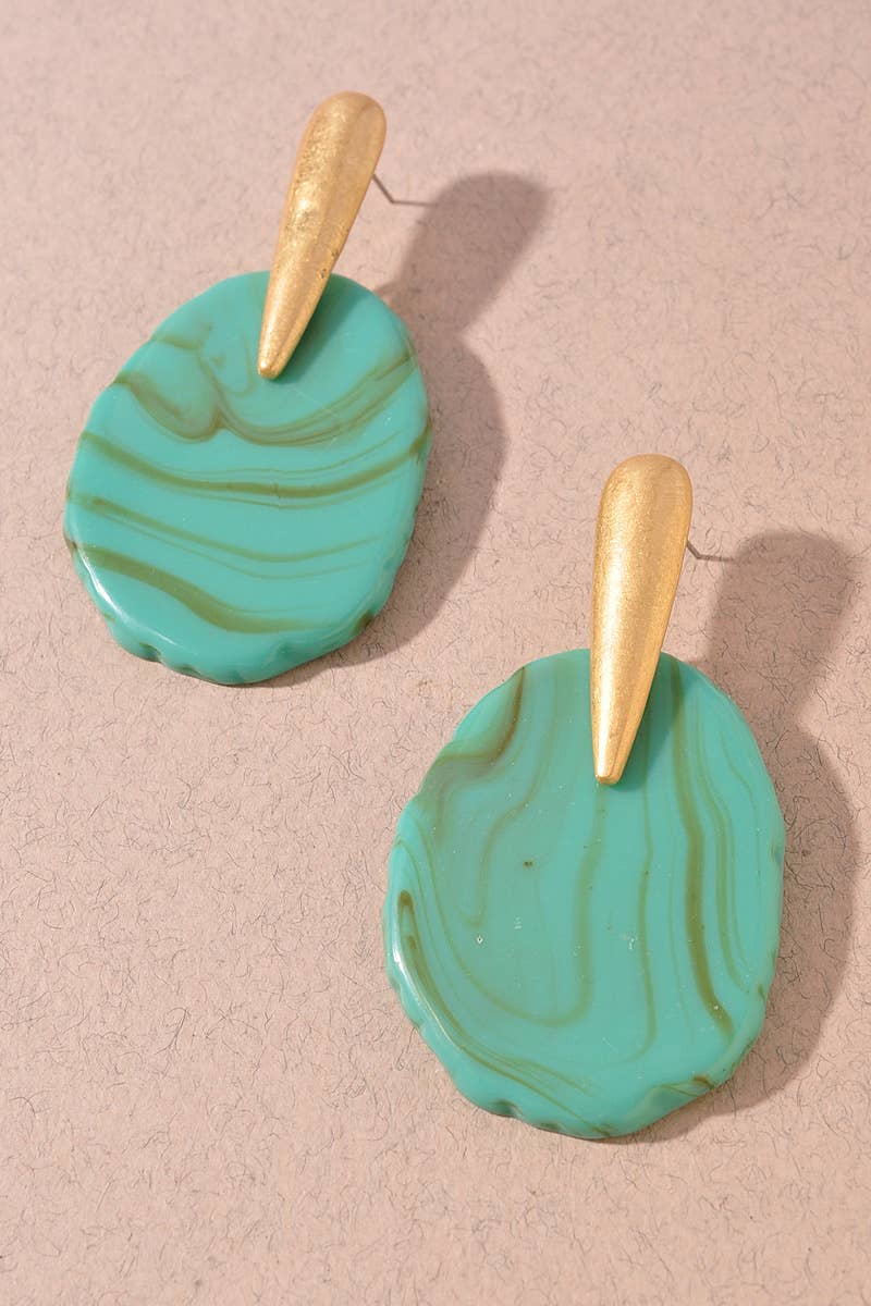 RESIN OVAL EARRINGS