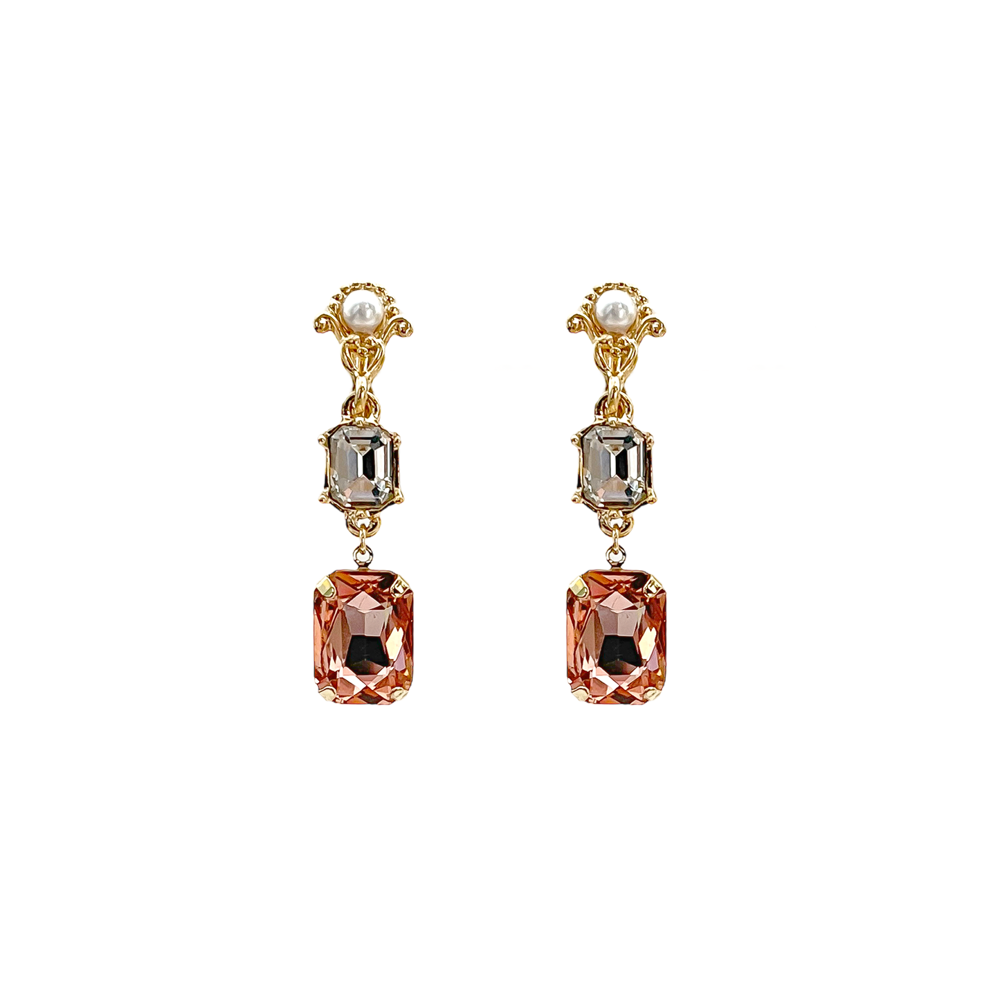Multi Stone Drop Earrings