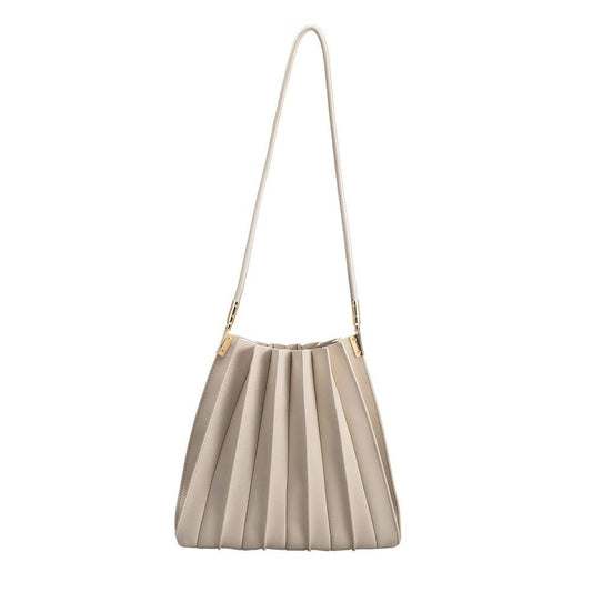 Carrie Bone Pleated Vegan Shoulder