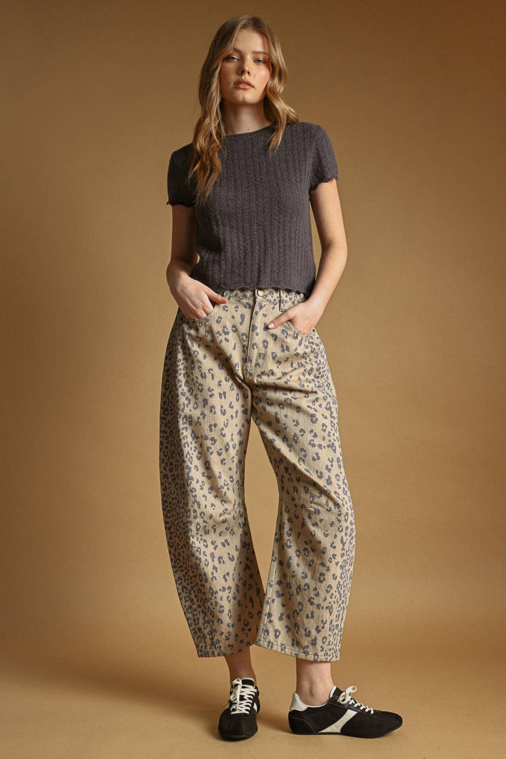 CHEETAH BARREL PANTS