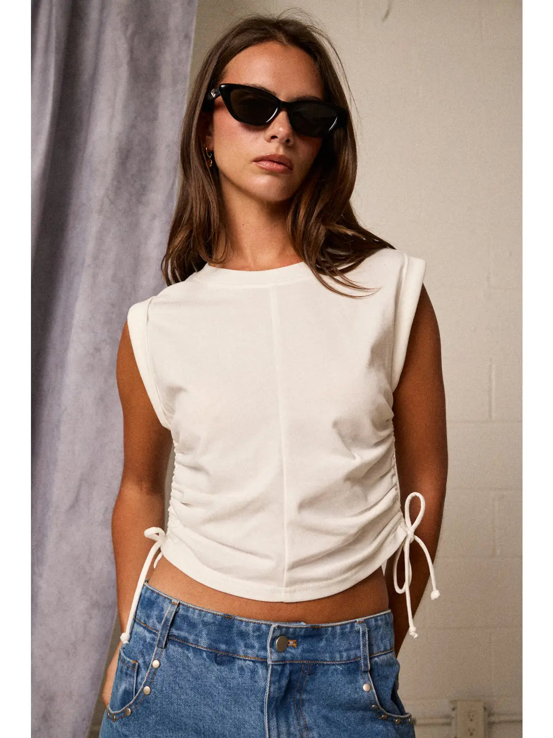 Side Tie Tank Slim Fit