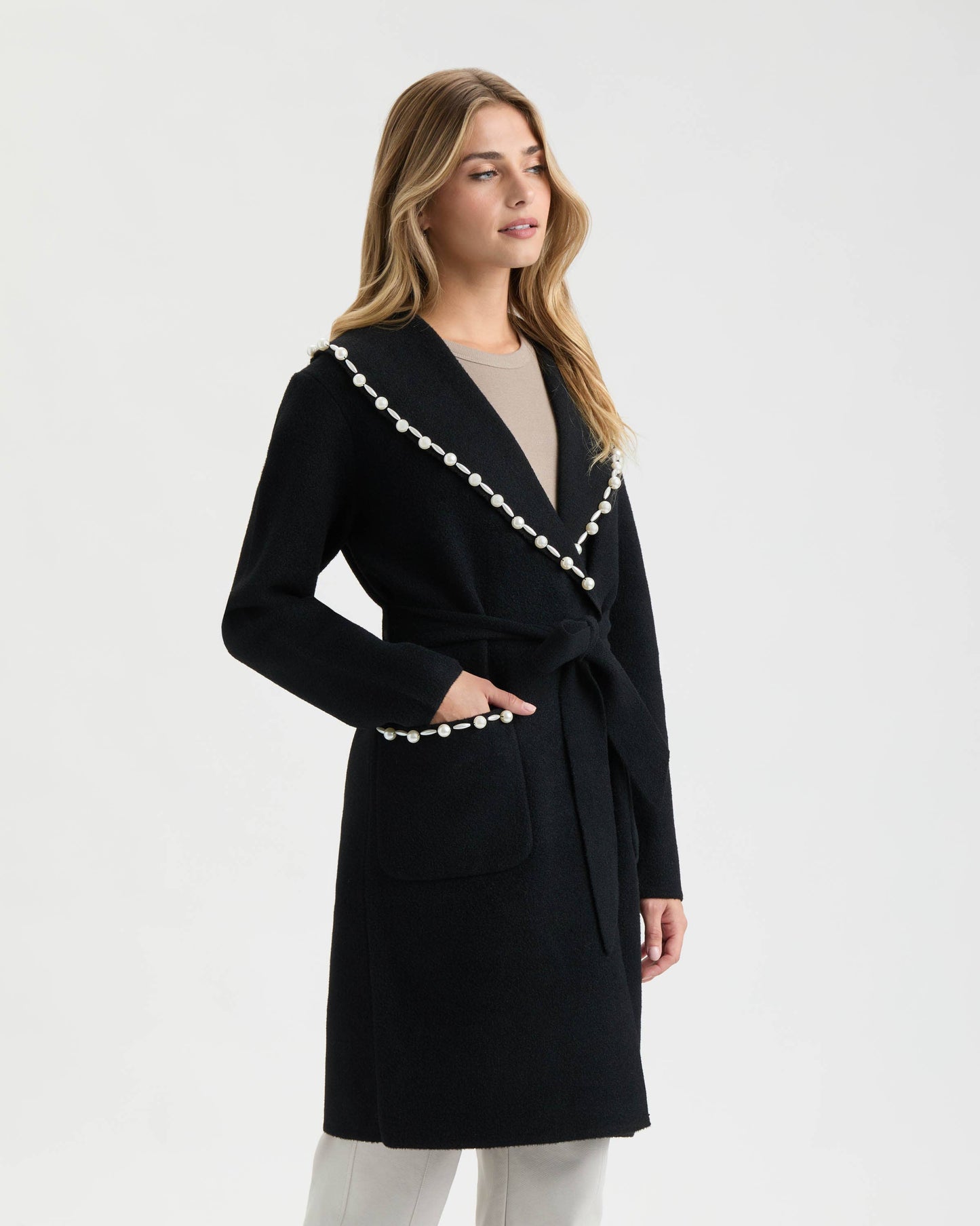 PEARL EMBELLISHMENT Coat