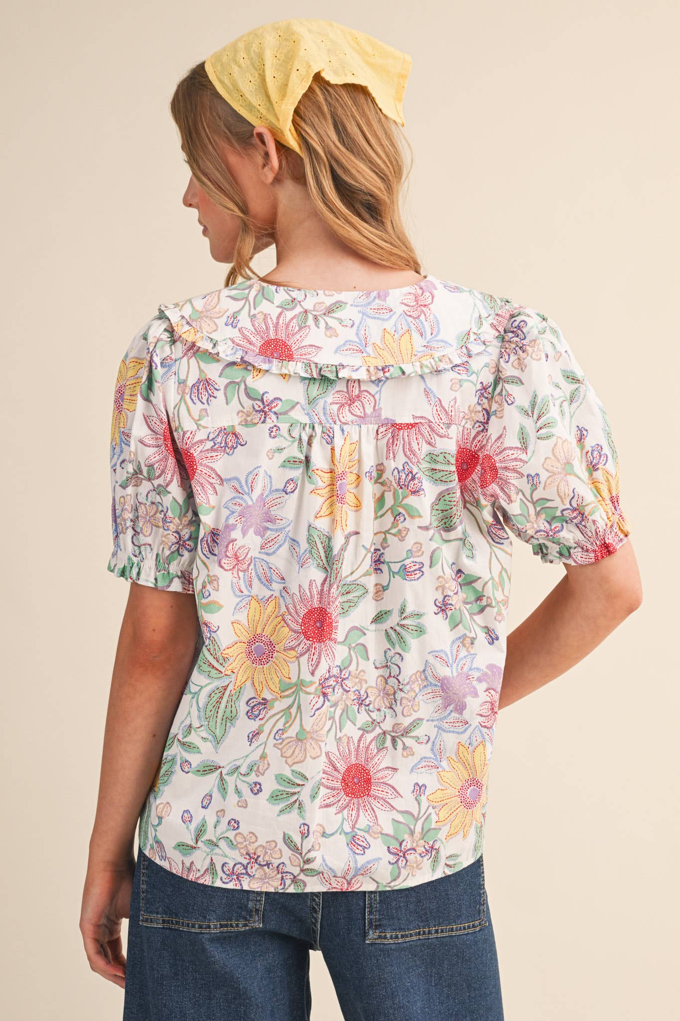 DOLL COLLAR BUTTON DOWN TOP