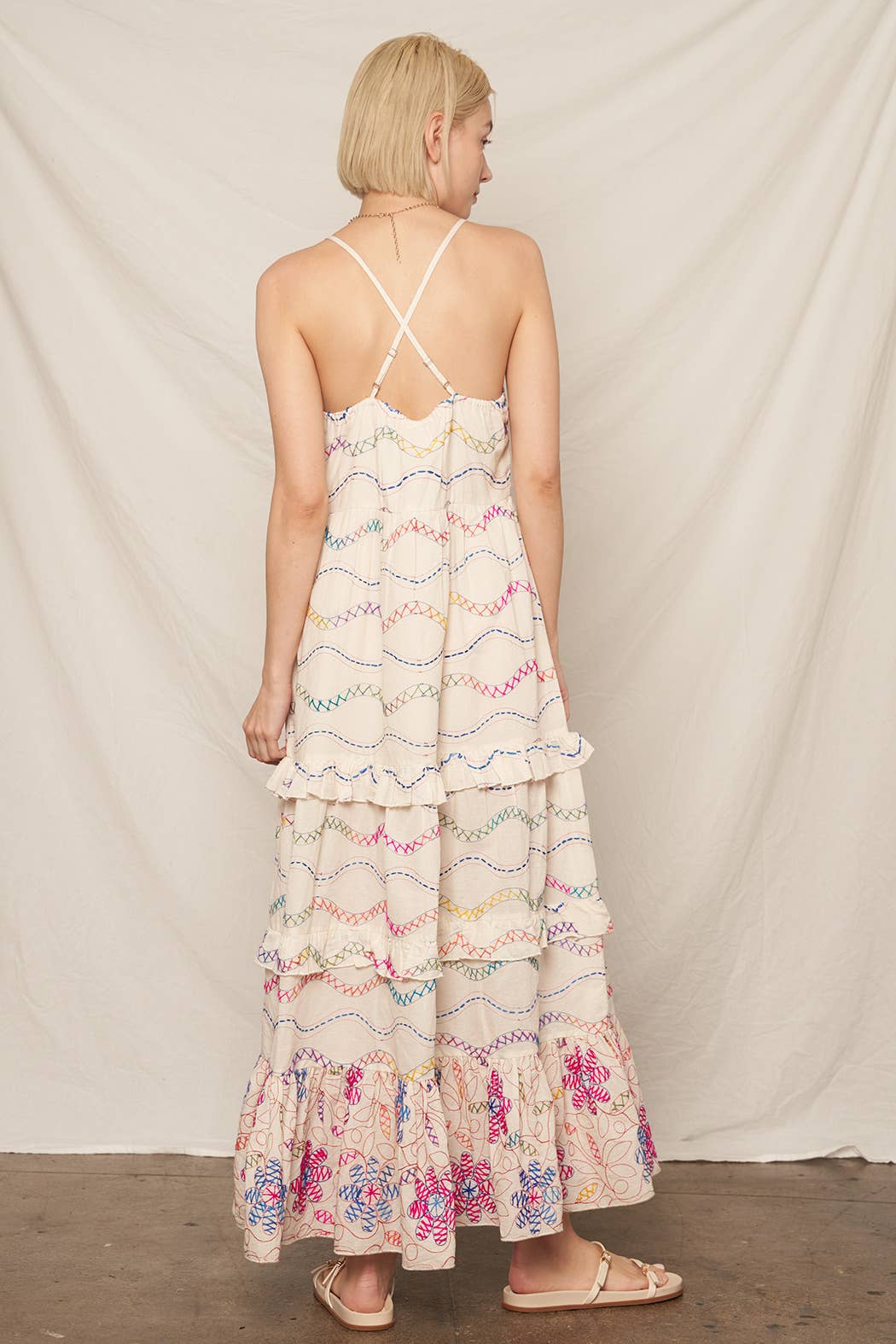 Multicolor Tiered Maxi Dress