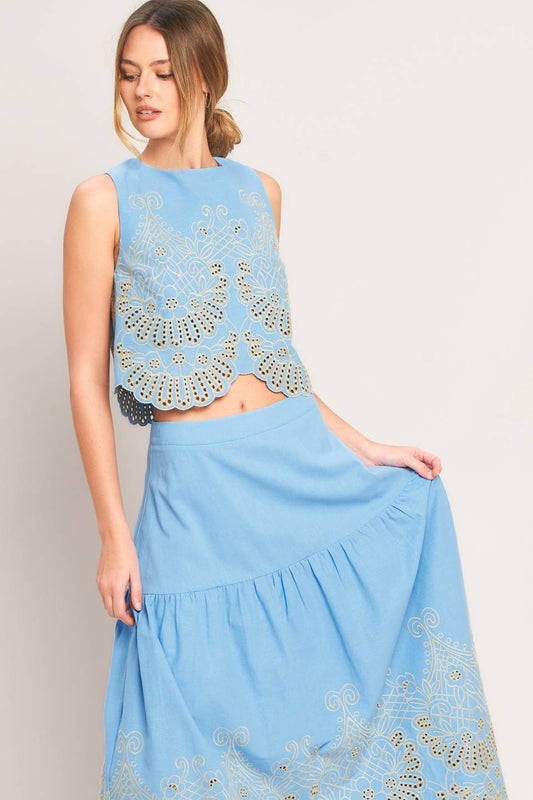 Baby Blue Woven Set