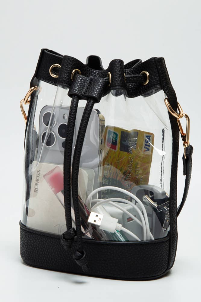 Clear Crossbody Bucket Bag