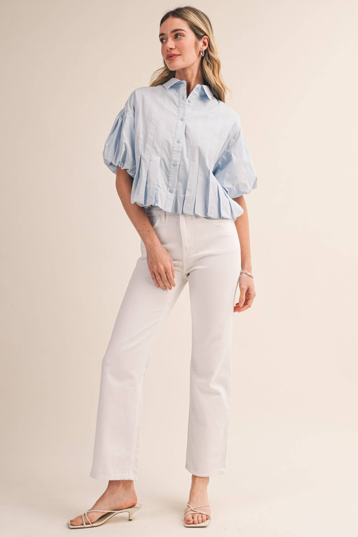 PLEATED BUBBLE HEM
