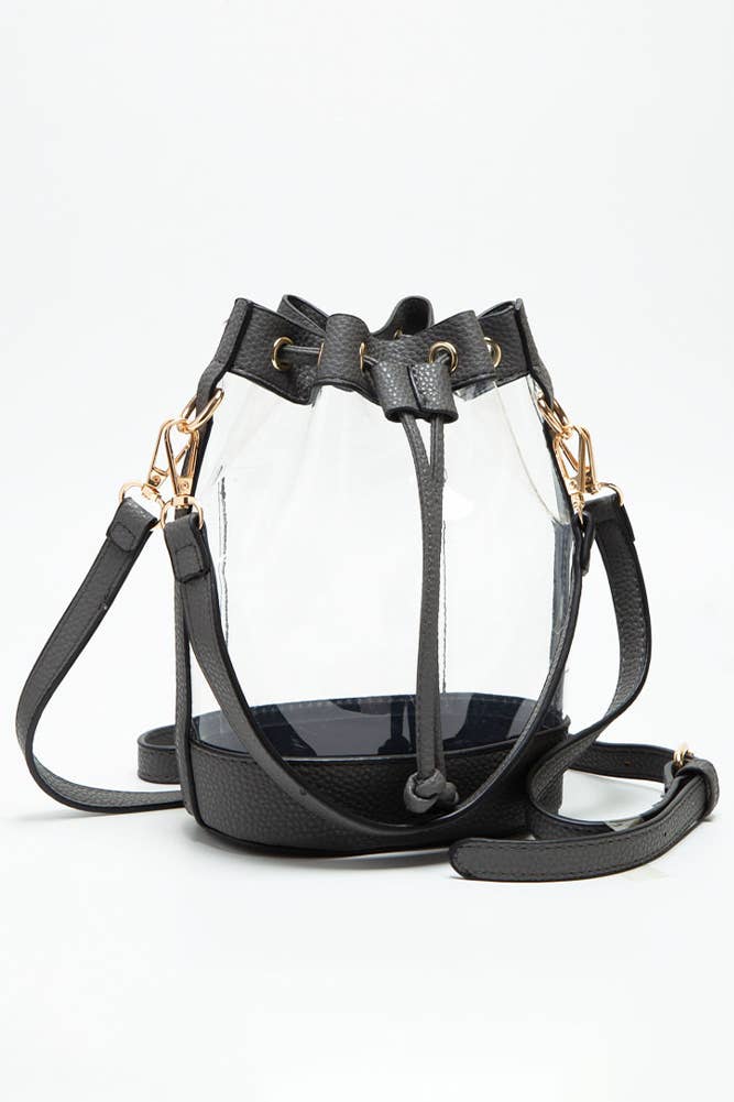 Clear Crossbody Bucket Bag