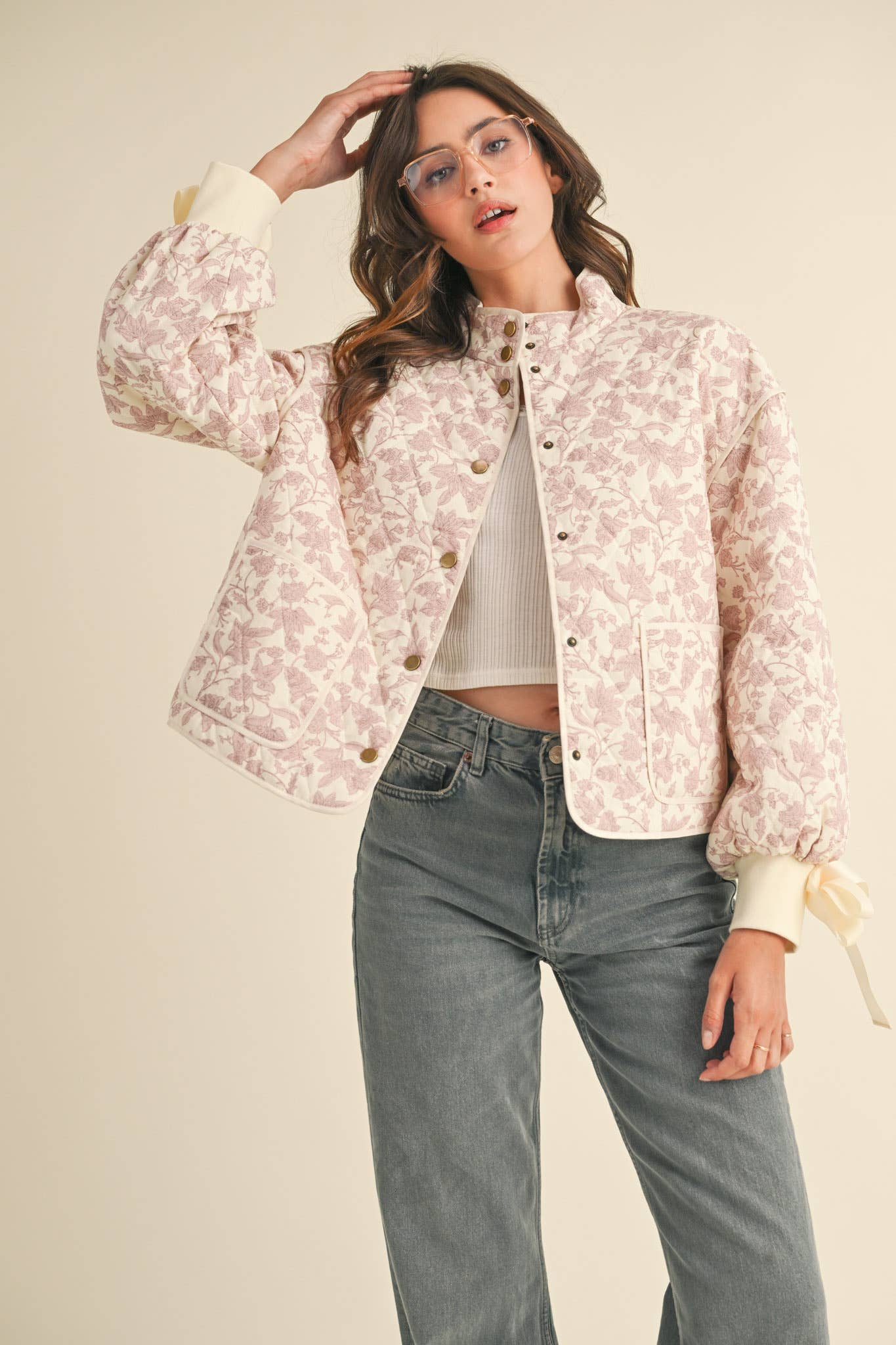 FLORAL QUILTED JACKET
