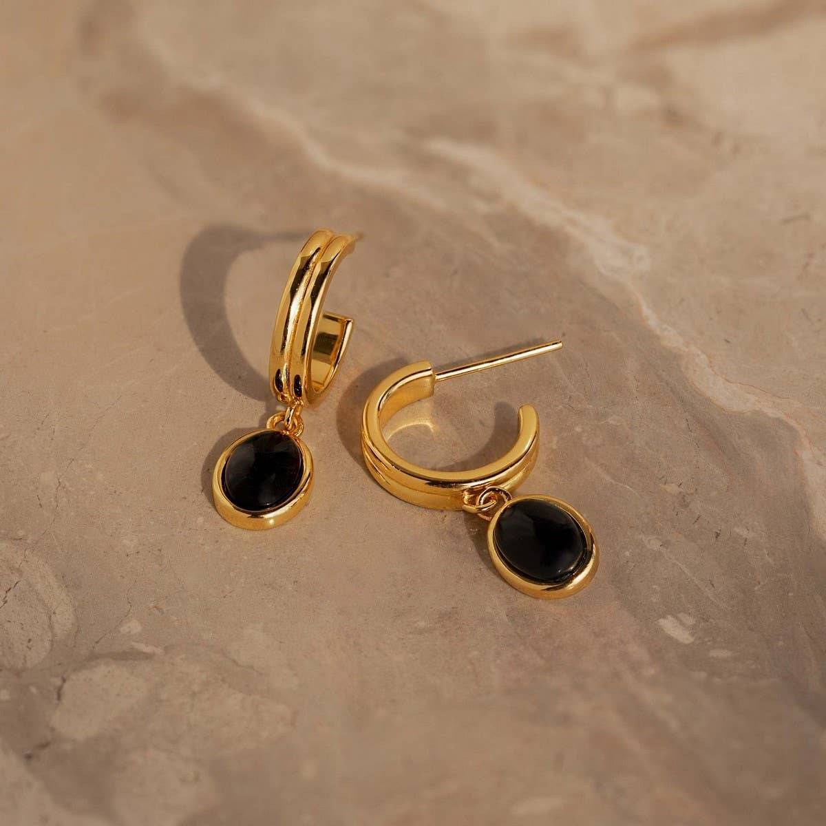 Natural Stone Stud Earrings