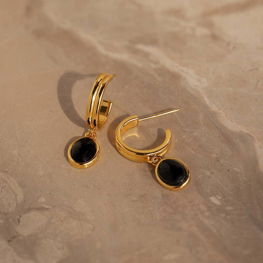 Natural Stone Stud Earrings
