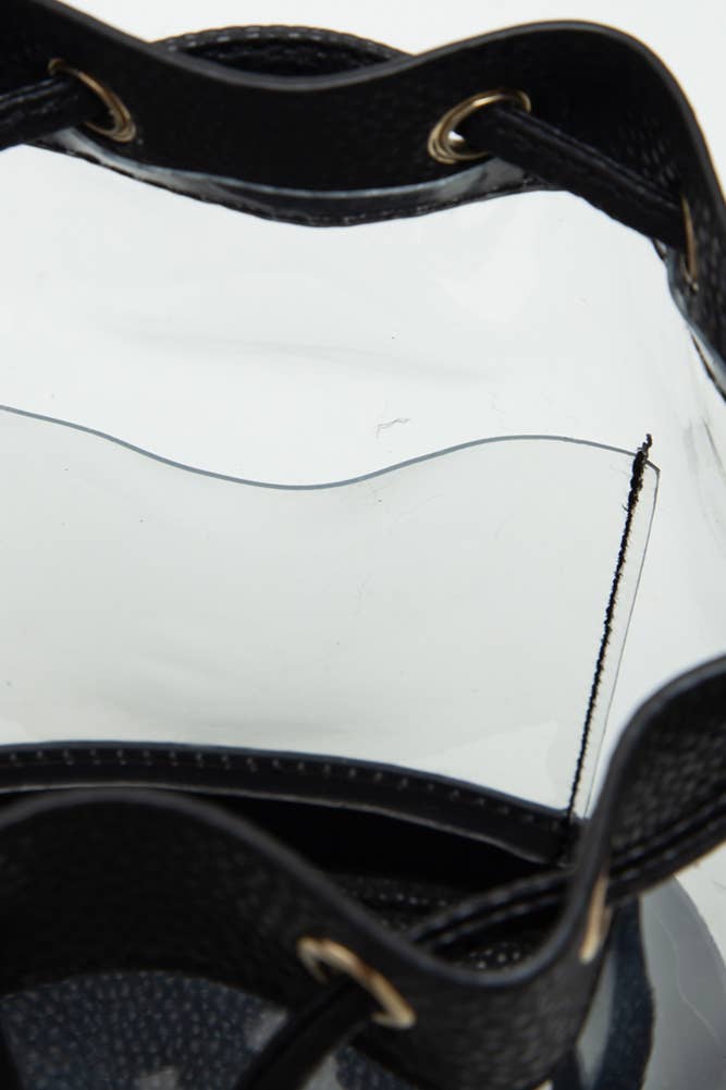 Clear Crossbody Bucket Bag