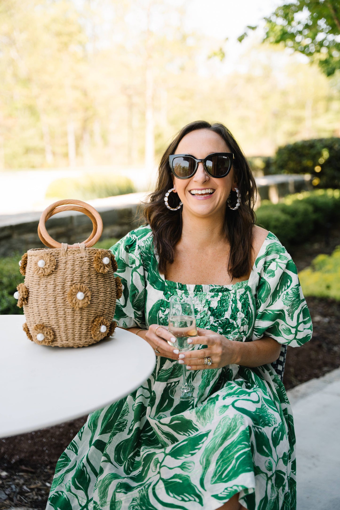 Maren Coin Pearl Hoops- Gold Plated Hypoallergenic