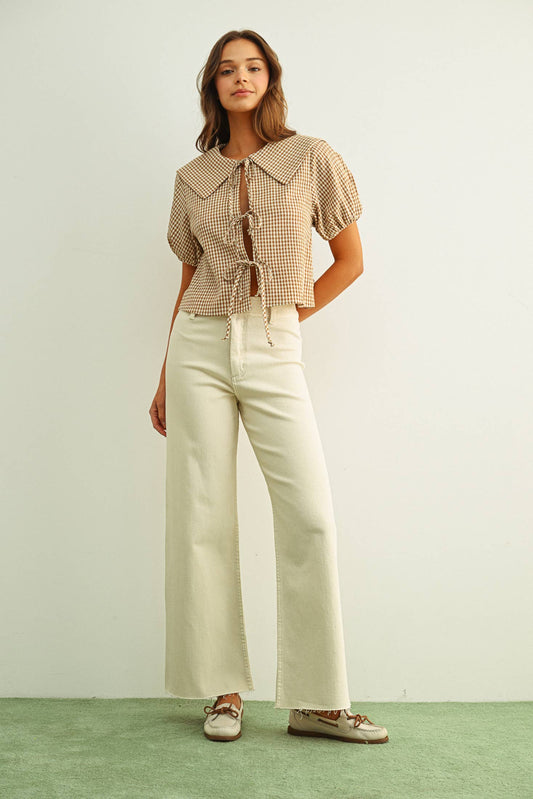 White WIDE LEG JEANS