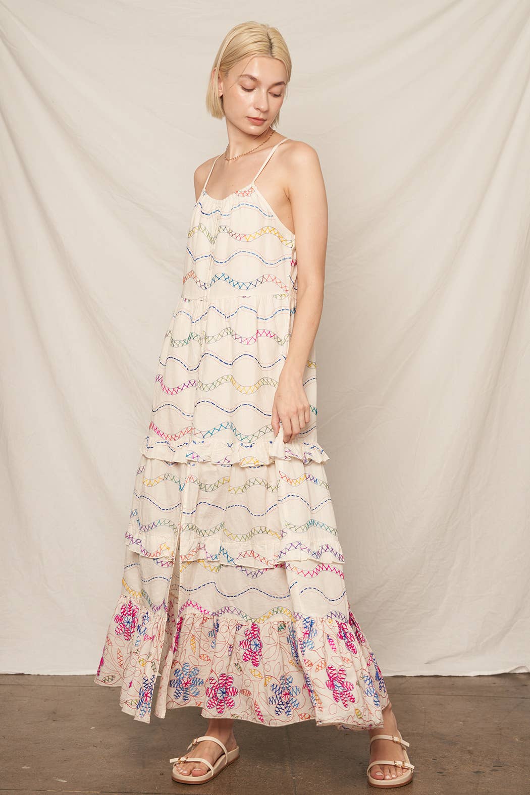 Multicolor Tiered Maxi Dress