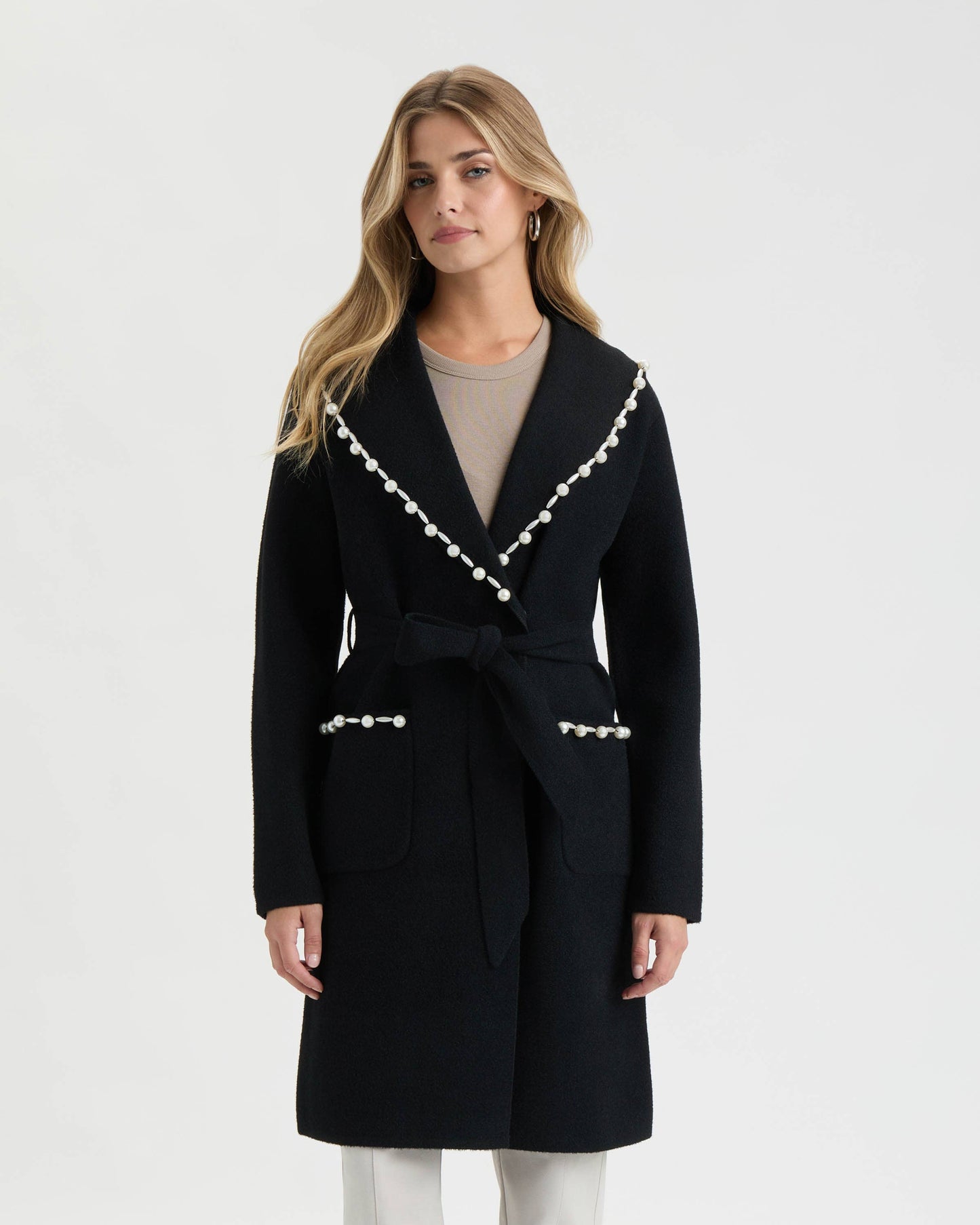 PEARL EMBELLISHMENT Coat