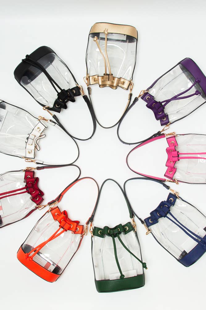 Clear Crossbody Bucket Bag