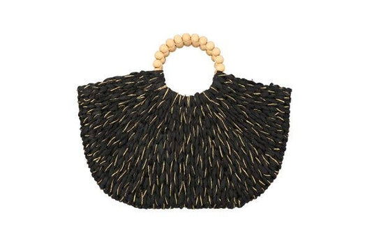 Ladies Straw Tote Top Handle Hand Bag 