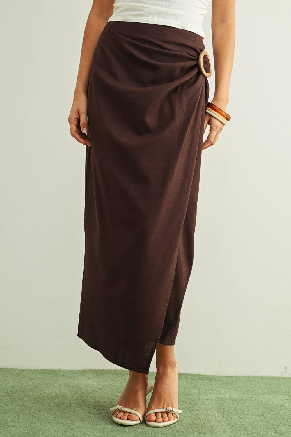 LINEN WRAP SKIRT