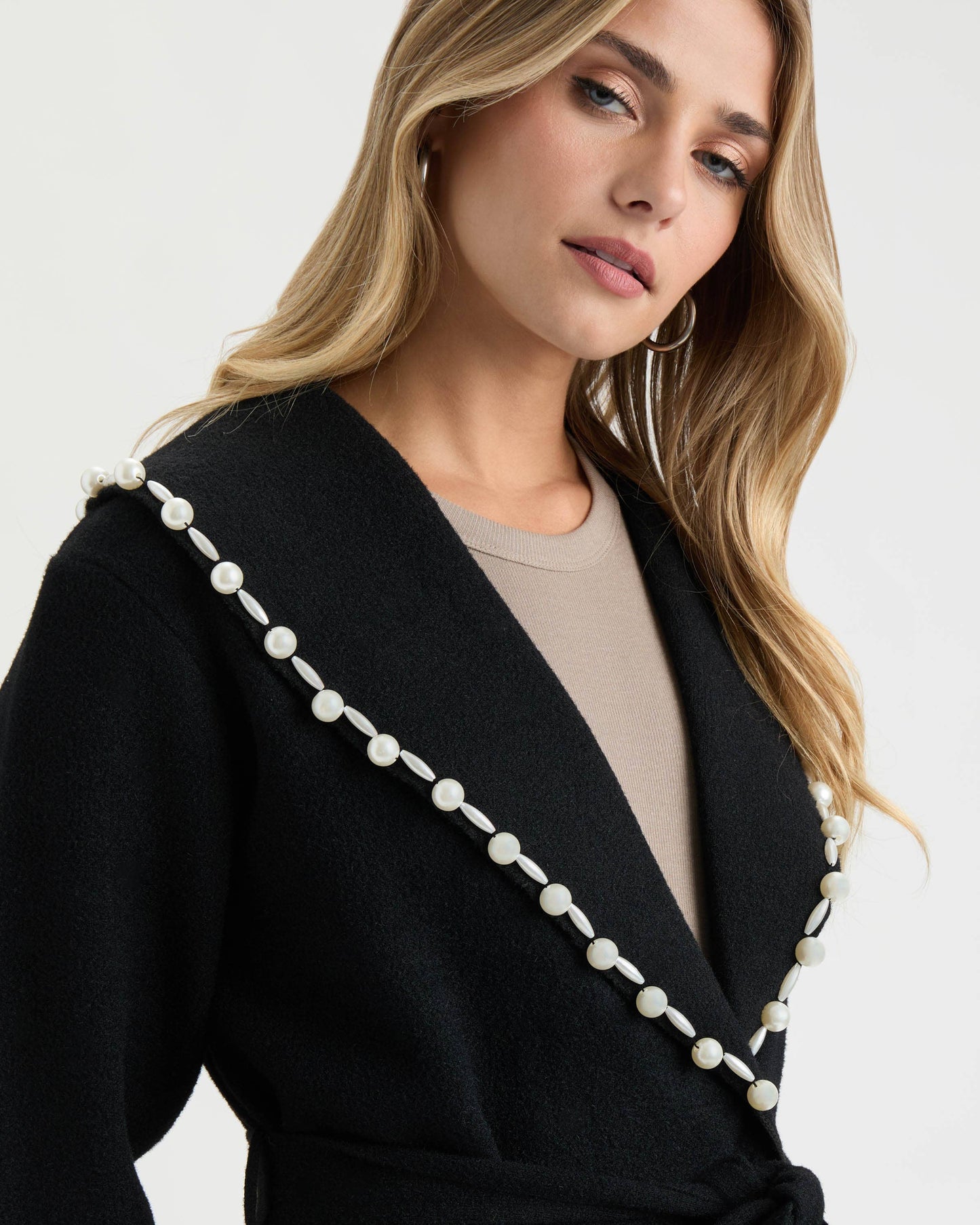 PEARL EMBELLISHMENT Coat