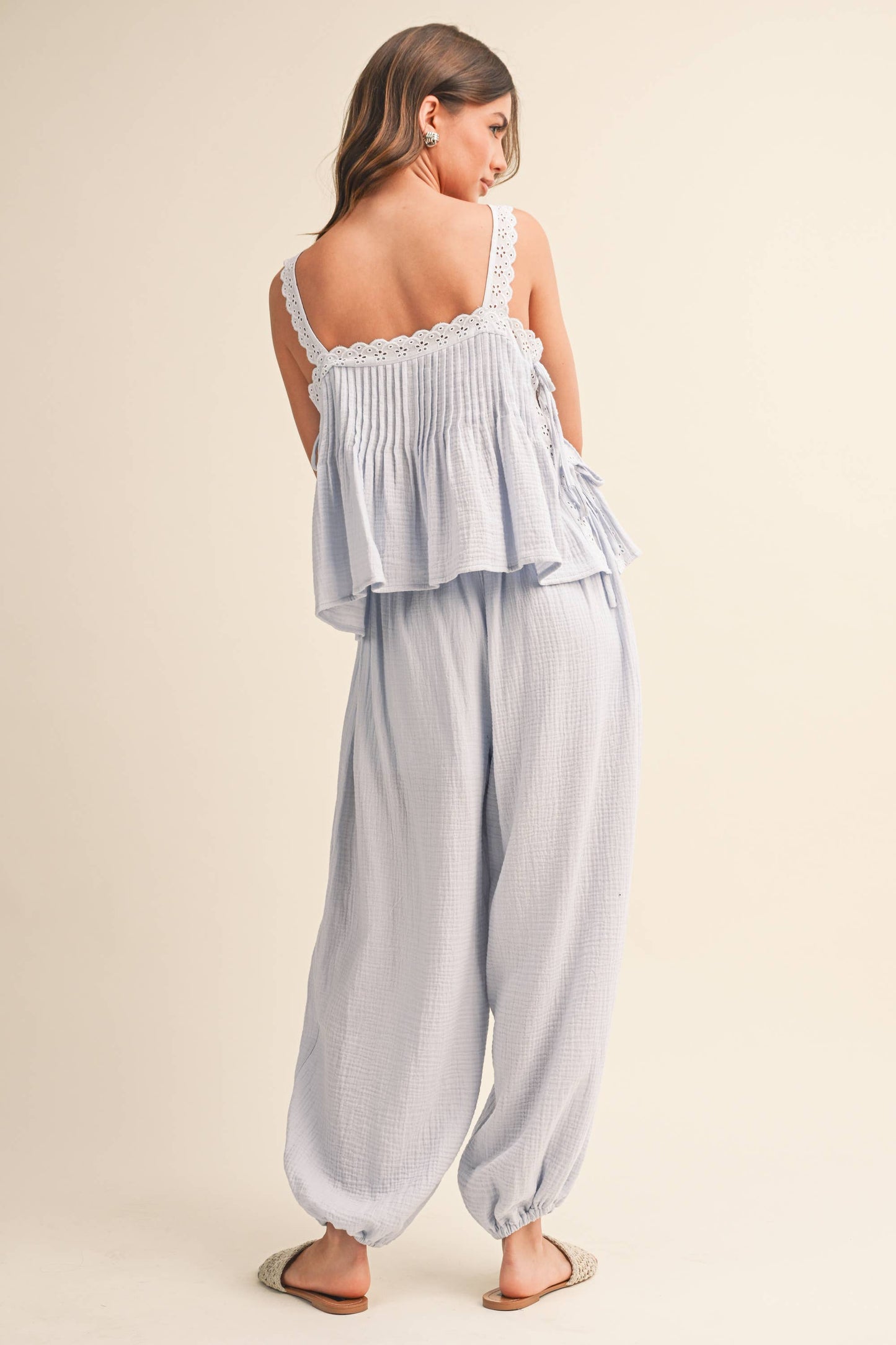 IST6468 TOP EDGE CONTRAST STRAPLESS TOP AND PANTS