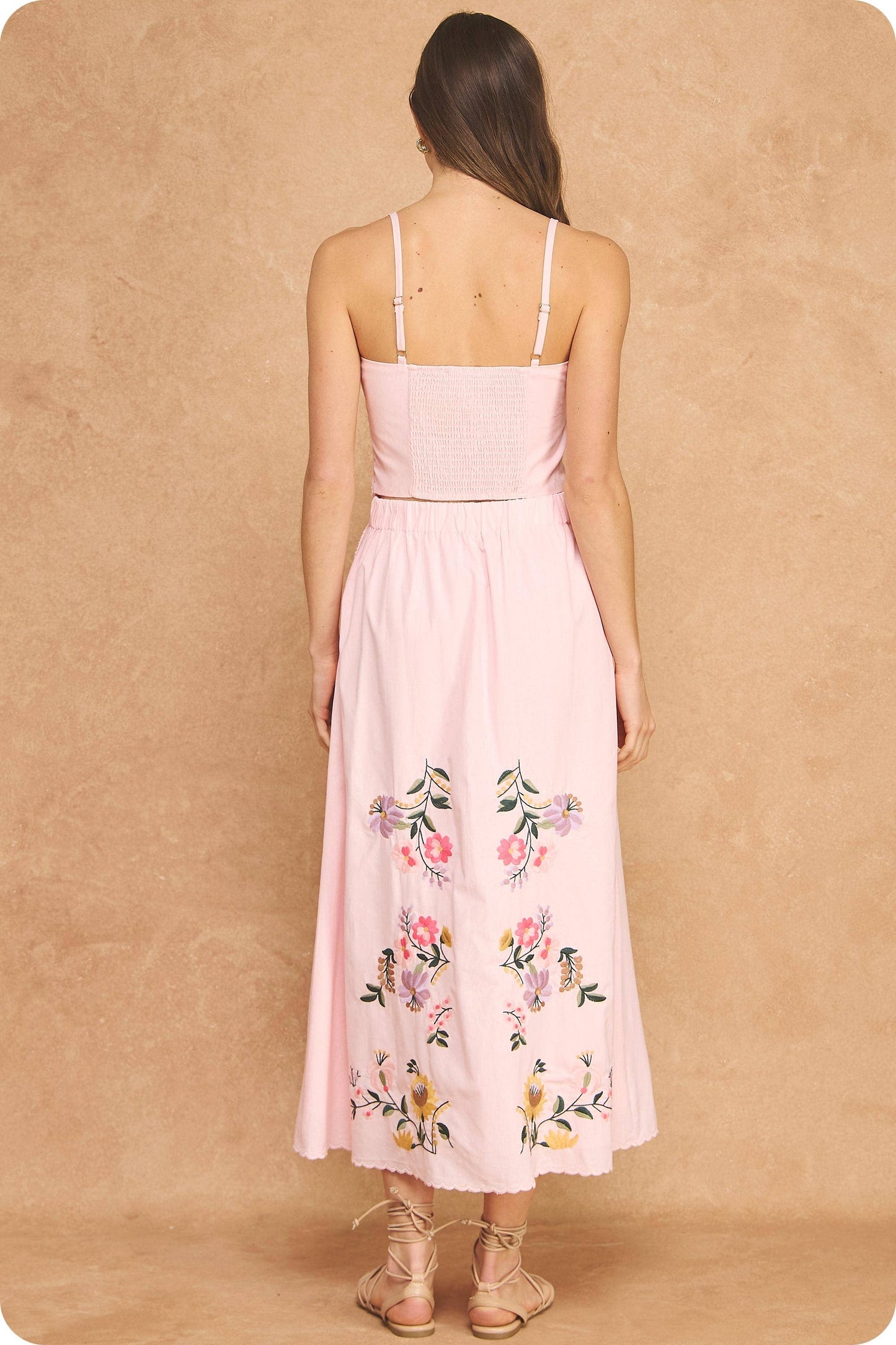 Embroidered Floral Lace Detail  Set